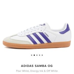 ADIDAS SAMBA OG
Ftwr White, Energy Ink & Off White
Size 5.5 Women’s